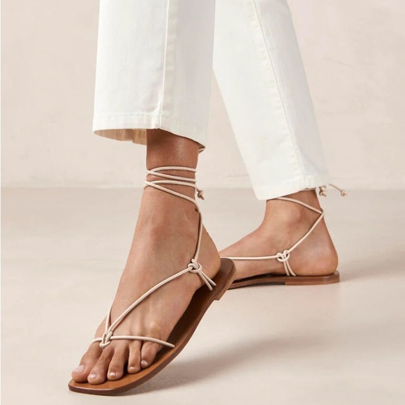 ALOHAS Beige Strappy Sandals - Picture 1 of 8